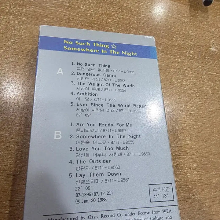 [BUNJANG] Tommy Show Cassette Tape / 타미 쇼 카세트테이프