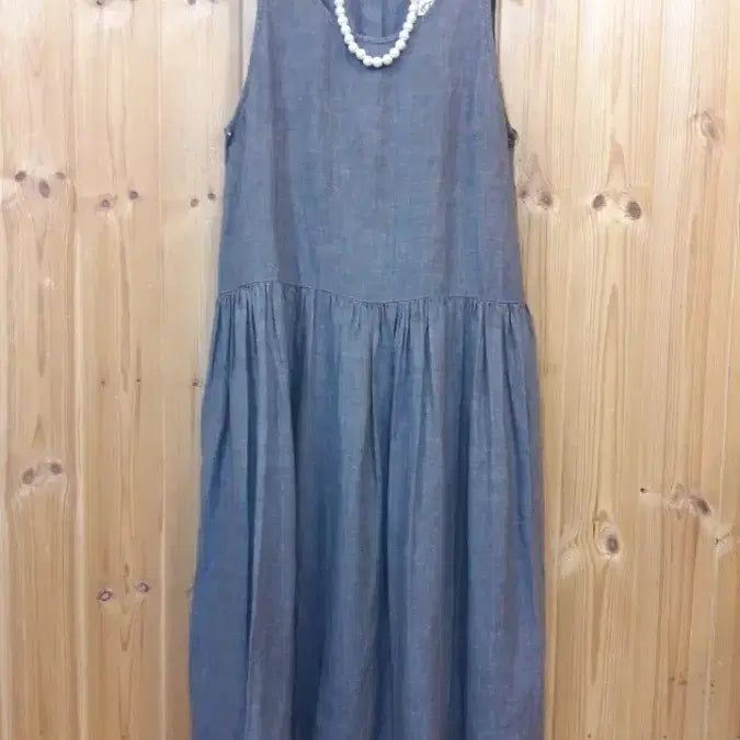 [BUNJANG] Linen Shirring Long Dress / * 루즈핏 셔링  린넨 롱 원피스     ( 새 상 품 )
