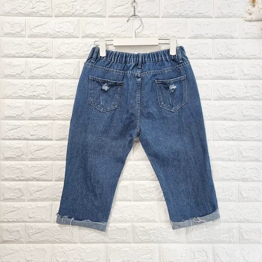 [BUNJANG] 7-Length Denim Shorts / 디스트로이드칠부바지