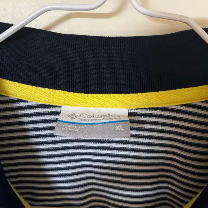 [BUNJANG] Columbia Striped Short-Sleeve Polo T-Shirt / 컬럼비아 스트라이프 반팔 카라티셔츠