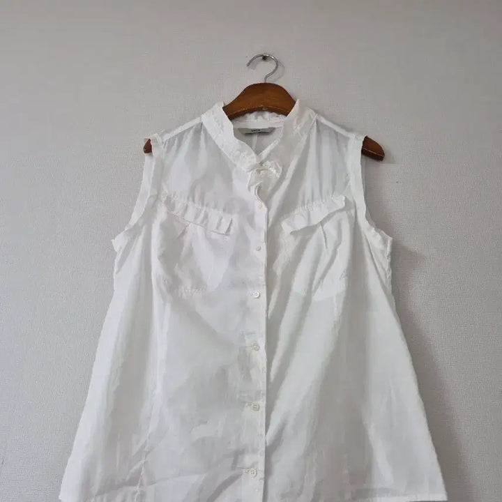 [BUNJANG] SYSTEM White Sleeveless Blouse / [한섬SYSTEM] 화이트 민소매 블라우스