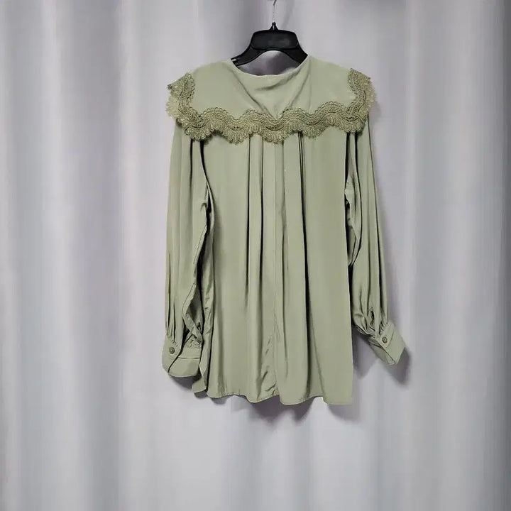 [BUNJANG] The Edge Lace Collar Pintuck Blouse / 더엣지 레이스 칼라 핀턱 블라우스