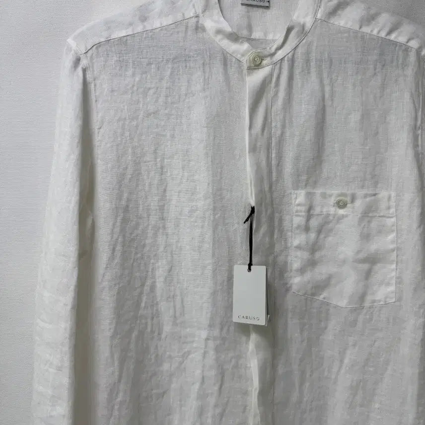 [BUNJANG] CARUSO White Linen Shirt Size 40 / CARUSO 카루소 화이트 린넨 셔츠 40