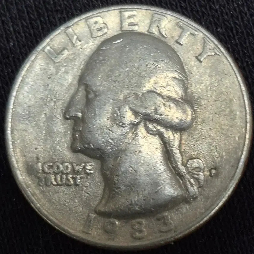 [BUNJANG] 1983 Quarter Coin (Mint Error) / 1983년p 쿼터 주화(압인에러)