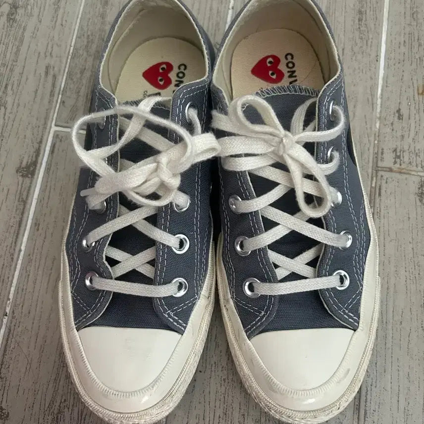 [BUNJANG] Comme des Garçons x Converse Chuck Taylor Sneakers (Grey) / 꼼데가르송 컨버스 척테일러 회색 스니커즈