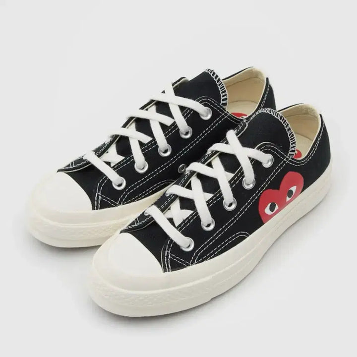 [BUNJANG] Converse x Comme des Garçons Black Low Top Sneakers / 컨버스 꼼데가르송 블랙 로우 스니커즈