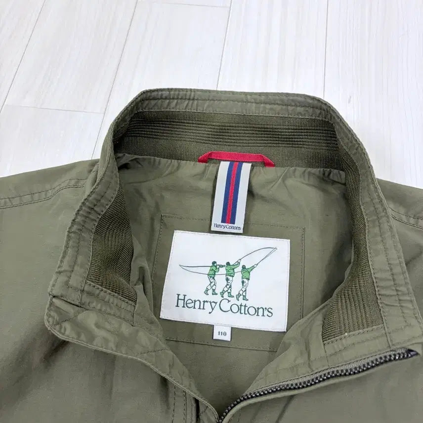 [BUNJANG] Henry Cotton Harrington Blouson Jumper Khaki Size 110 / 헨리코튼 해링턴 자켓 블루종 점퍼, 카키 110사이즈