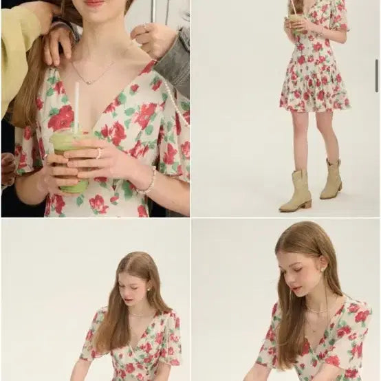 [BUNJANG] Sins Den Chiffon Floral Dress / 텍 새 55-날씬66 신스덴 여성스런 쉬폰 원피스.