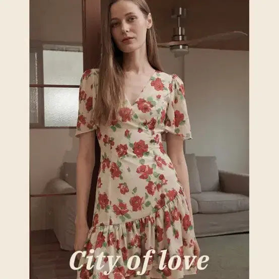 [BUNJANG] Sins Den Chiffon Floral Dress / 텍 새 55-날씬66 신스덴 여성스런 쉬폰 원피스.