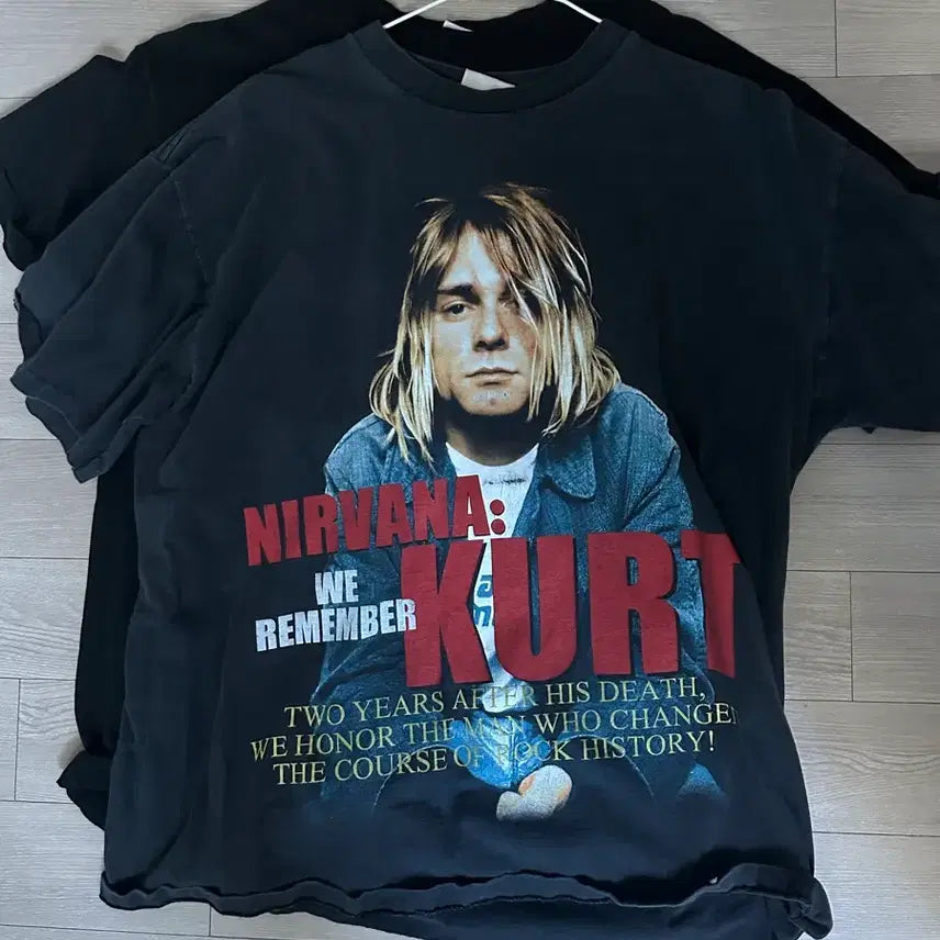 [BUNJANG] Kurt Cobain Printing Black T-Shirt Bundle Set / 커트 코베인 프린팅 블랙 반팔티 일괄