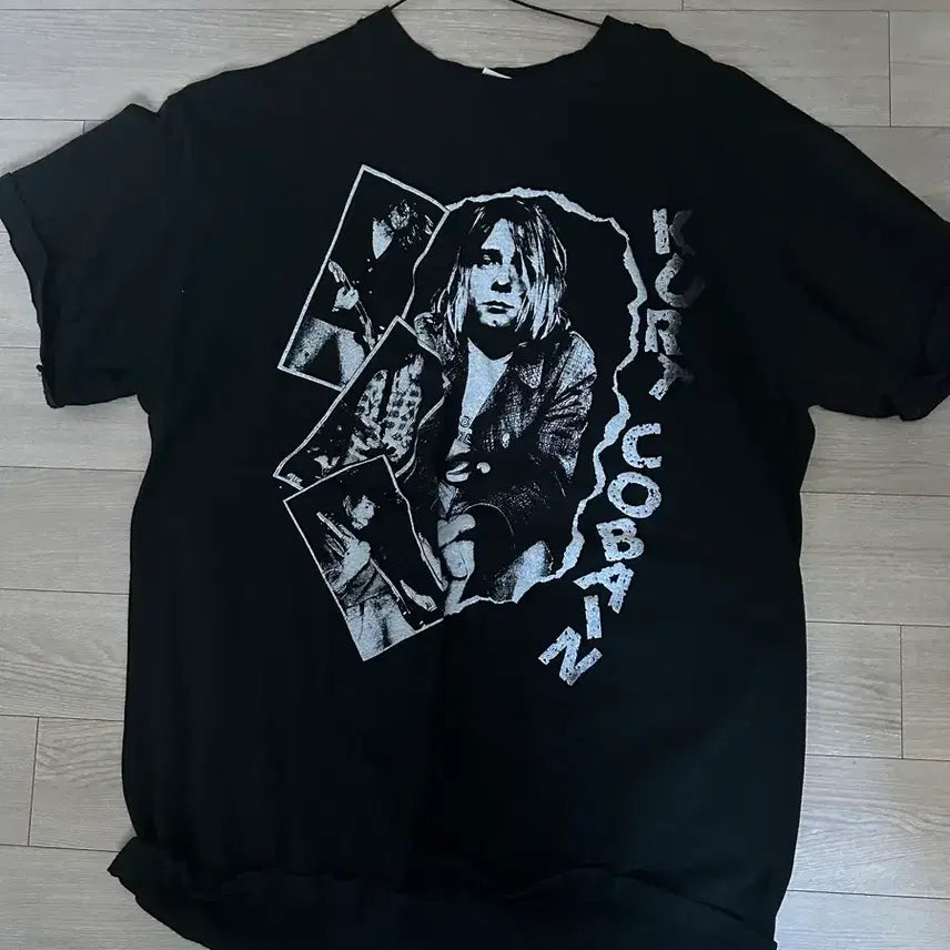 [BUNJANG] Kurt Cobain Printing Black T-Shirt Bundle Set / 커트 코베인 프린팅 블랙 반팔티 일괄