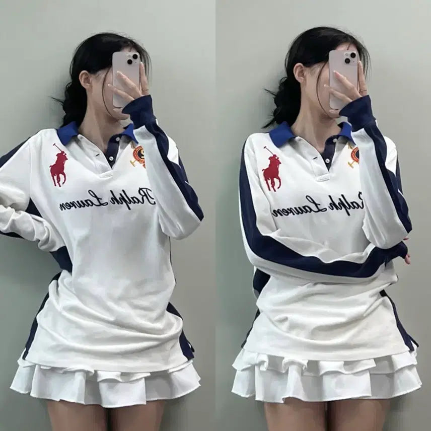 [BUNJANG] Polo Ralph Lauren Big Pony Chiff Keeper Polo Shirt / 폴로 빅포니 치프키프 카라티