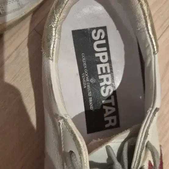 [BUNJANG] Golden Goose Superstar Sneakers White/Red Glitter / 골든구스 슈퍼스타 흰빨 스니커즈