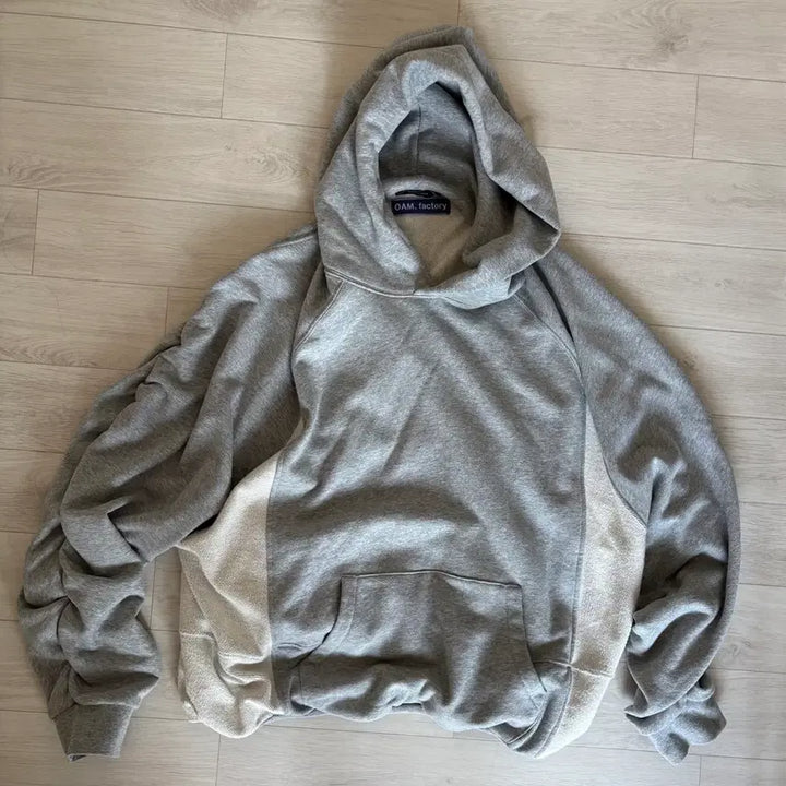 [BUNJANG] oam.factory X ILCORSO Contrast Shirring Hoodie XL / [oam.factory X ILCORSO] 콘트라스트 셔링 후드 팝니다-
