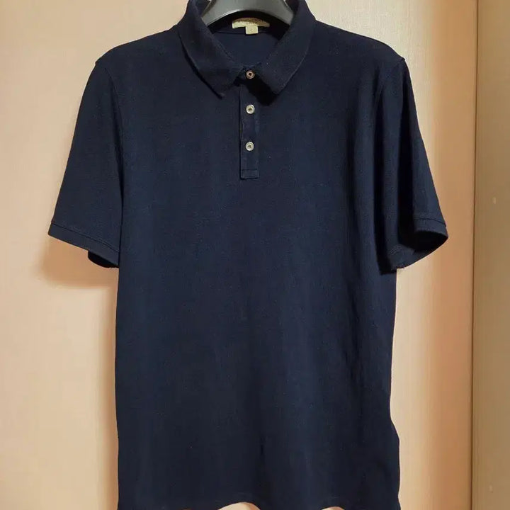 [BUNJANG] Burberry Navy Short Sleeve Polo T-Shirt / 버버리 네이비 반팔 폴로 티셔츠