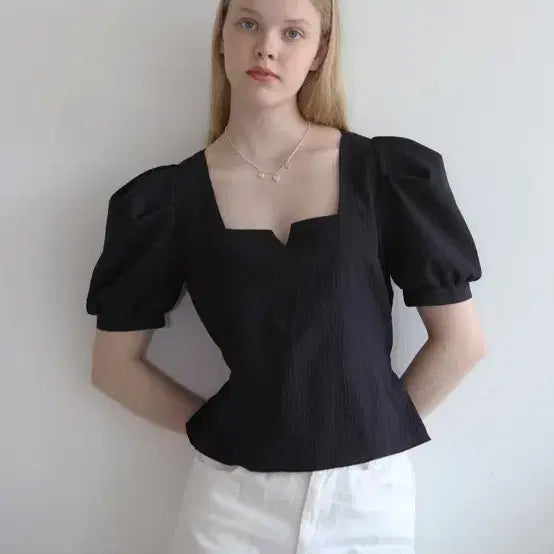 [BUNJANG] Soft Seoul Short Sleeve Blouse / 소프트서울 softseoul 반팔 블라우스