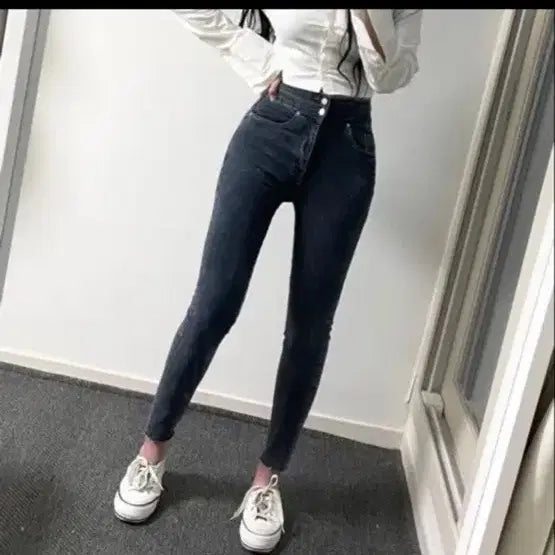 [BUNJANG] High-Waisted Skinny Jeans (Size S) / 하이웨스트 스키니진S