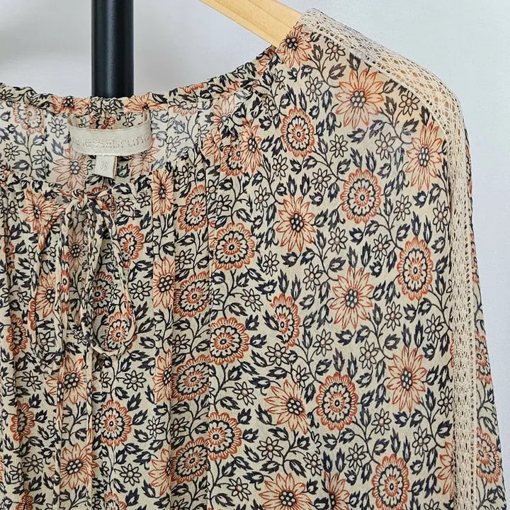 [BUNJANG] Vanessa Bruno Athe Sheer Pattern Blouse / 바네사브루노아떼 시스루 패턴블라우스