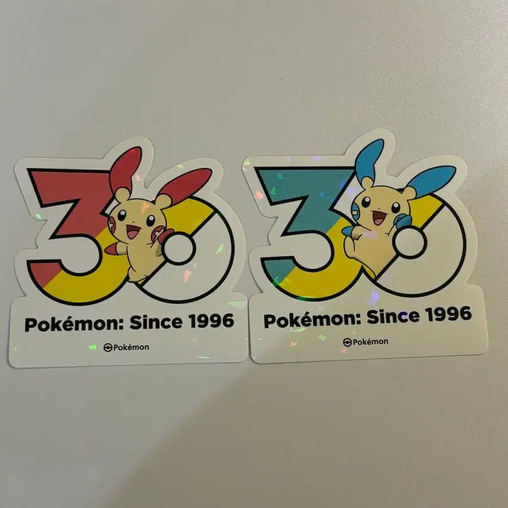 [BUNJANG] Pokemon 30th Anniversary Sticker Set (Plusle &amp; Minun) / 포켓몬 30주년 스티커 (플러시, 마이농 세트)