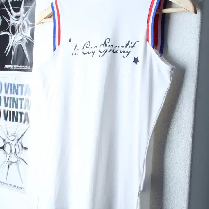 [BUNJANG] ルコ끄 (lecoq sportif) Functional Half-Neck Sleeveless T-Shirt White / W(S-M) 르꼬끄 반팔 티셔츠 민소매 기능성 반폴라 화이트-76CF