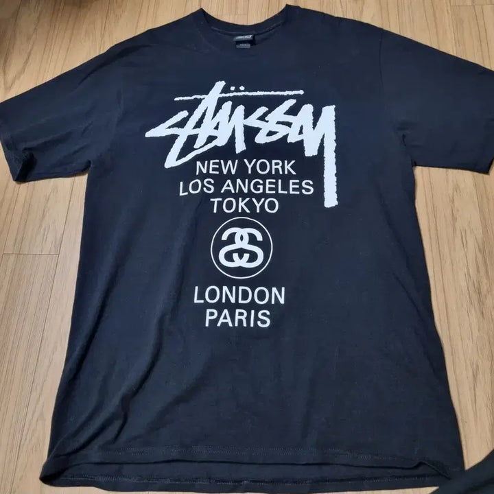 [BUNJANG] Stussy World Tour T-Shirt Black / 스투시 월드투어 반팔 티셔츠 블랙