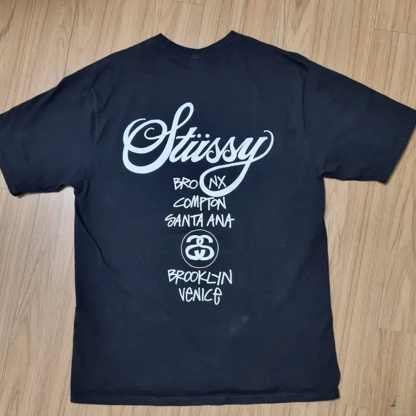 [BUNJANG] Stussy World Tour T-Shirt Black / 스투시 월드투어 반팔 티셔츠 블랙