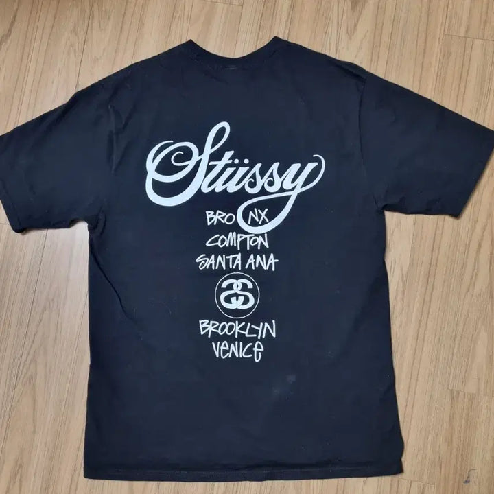 [BUNJANG] Stussy World Tour T-Shirt Black / 스투시 월드투어 반팔 티셔츠 블랙