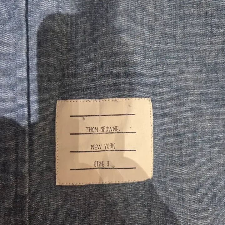 [BUNJANG] Thom Browne Chambray Diagonal Stripe Shirt / (3) 톰브라운 샴브레이 사선 셔츠