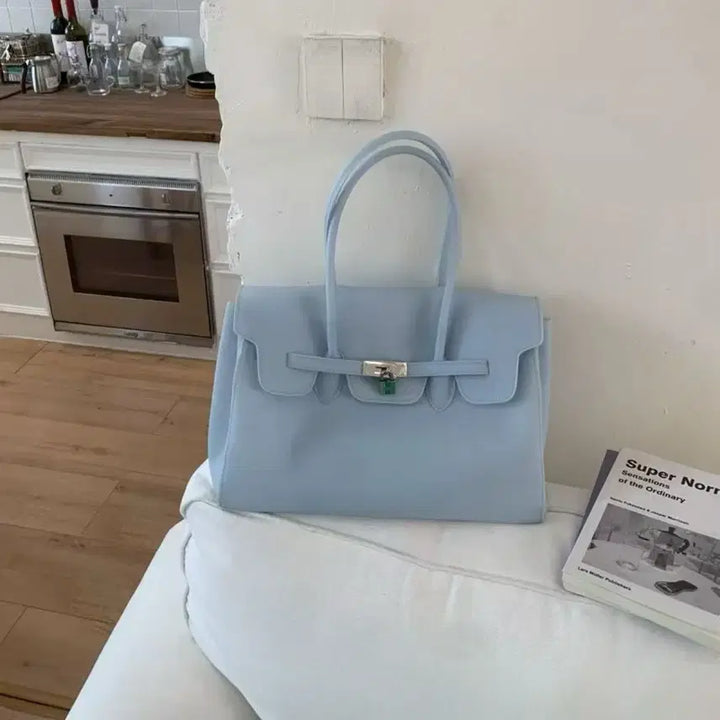 [BUNJANG] Sky Blue Jelly Tote Bag / 핑크/파스텔퍼플/스카이블루 젤리 토트백