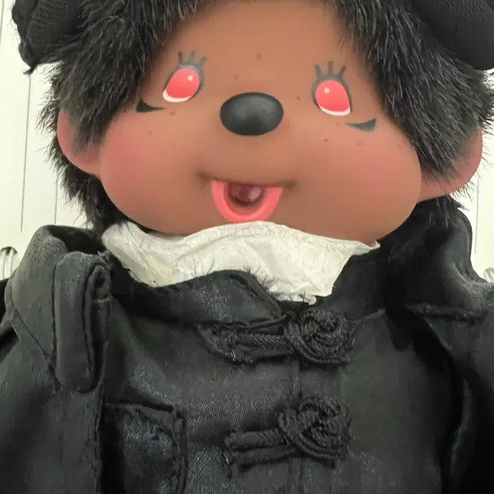 [BUNJANG] Sans Stick Collaboration Black Monchhichi Doll / 산사스틱 콜라보 흑인 몬치치 레어