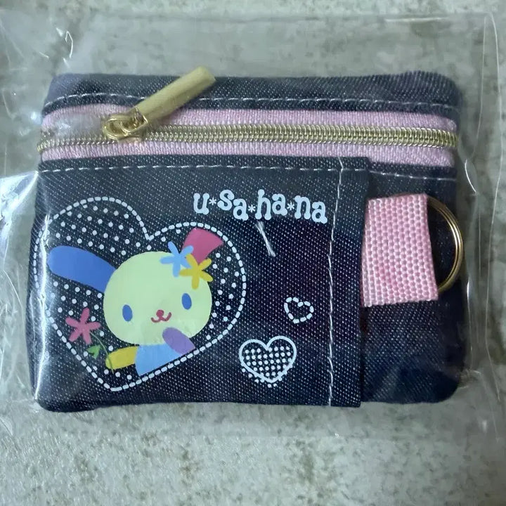 [BUNJANG] Sanrio Usahana Denim Card Holder / 산리오 우사하나 데님 카드지갑