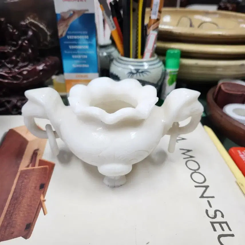 [BUNJANG] White Jade Incense Burner / 백옥 향로