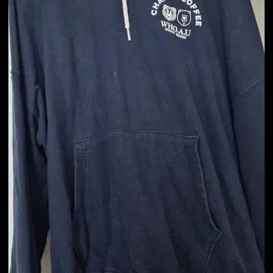 [BUNJANG] Who.A.U Navy Hoodie Size M / 후아유 m 사이즈 네이비 후드티