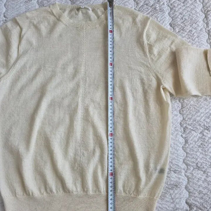 [BUNJANG] The Cashmere Knit Tee Silk Blend Cream / 한섬 더 캐시미어 니트티 (실크혼방)소재좋아요 (랑방마인타임)
