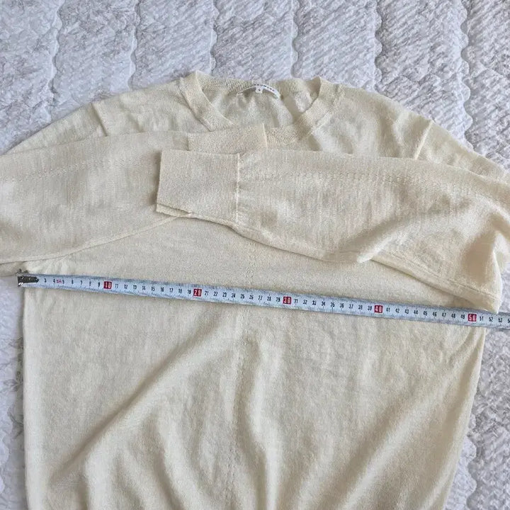 [BUNJANG] The Cashmere Knit Tee Silk Blend Cream / 한섬 더 캐시미어 니트티 (실크혼방)소재좋아요 (랑방마인타임)