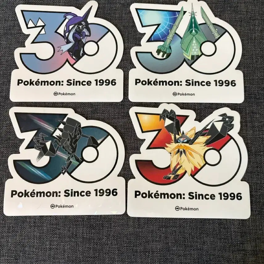 [BUNJANG] Pokemon 30th Anniversary Logo Sticker Bundle Set / (일괄) 포켓몬30주년 로고 스티커 4장 세트