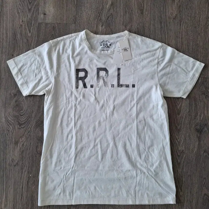 [BUNJANG] RRL Logo Printing Short Sleeve T-Shirt White / RRL 더블알엘 로고 저지 화이트 프린팅 반팔 티셔츠