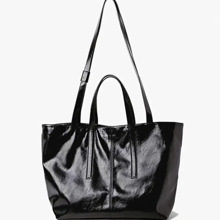 [BUNJANG] Mim The Wardrobe Crack Leather Big Tote Bag / 밈더워드로브 크랙 레더 빅 토트백 가방