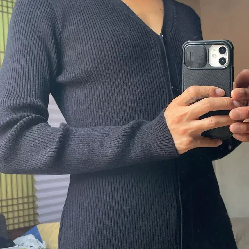 [BUNJANG] Knit Long Dress Cardigan / 니트 롱원피스 가디건