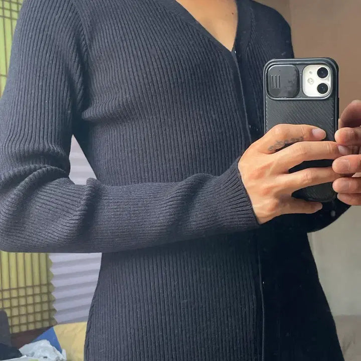 [BUNJANG] Knit Long Dress Cardigan / 니트 롱원피스 가디건
