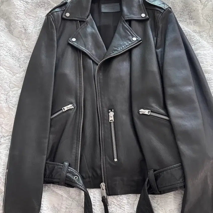 [BUNJANG] All Saints Black Leather Jacket / 올세인츠 가죽 잠바
