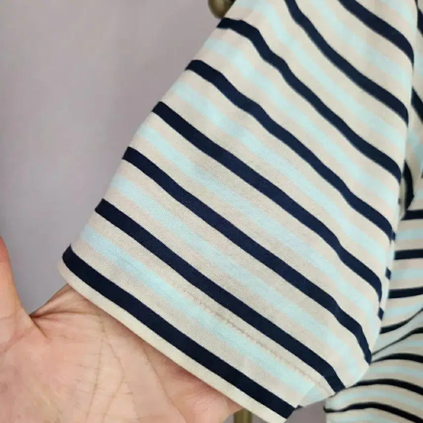 [BUNJANG] Lacoste Striped Short-Sleeve Polo Shirt / 라코스테 스트라이프 반팔 카라티