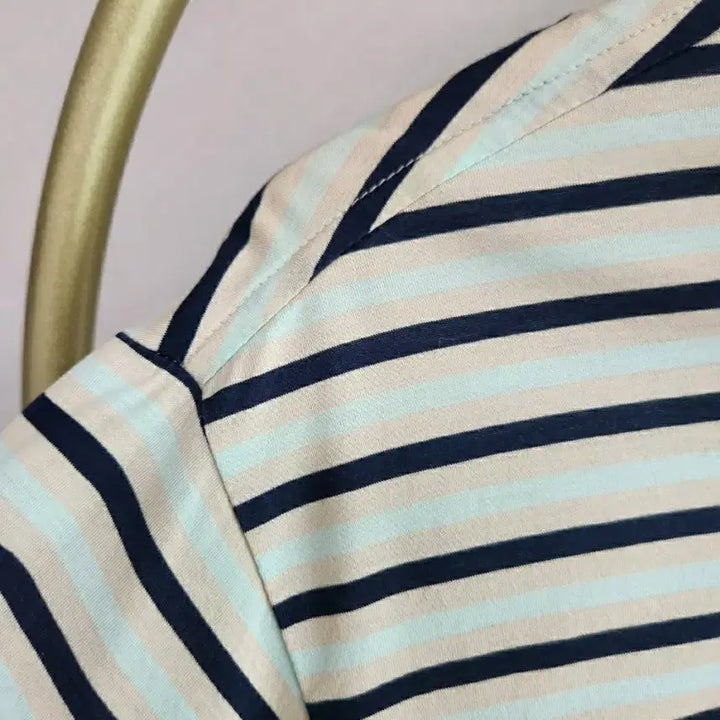 [BUNJANG] Lacoste Striped Short-Sleeve Polo Shirt / 라코스테 스트라이프 반팔 카라티