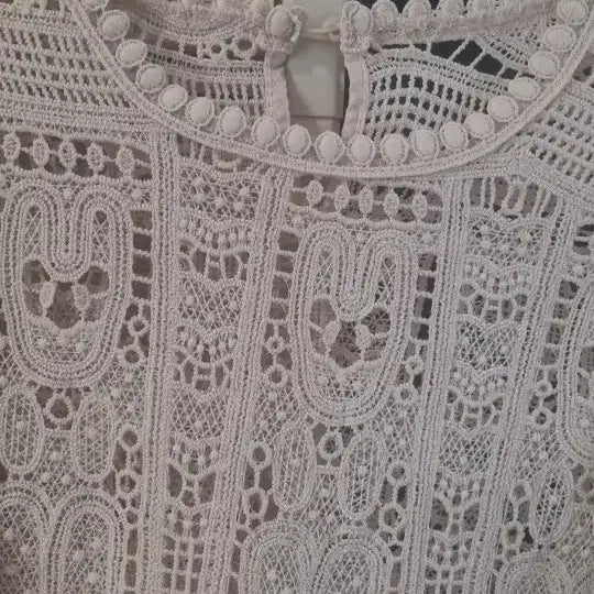 [BUNJANG] Ivory Crochet Midi Dress / 아이보리 크로쉐미디 원피스
