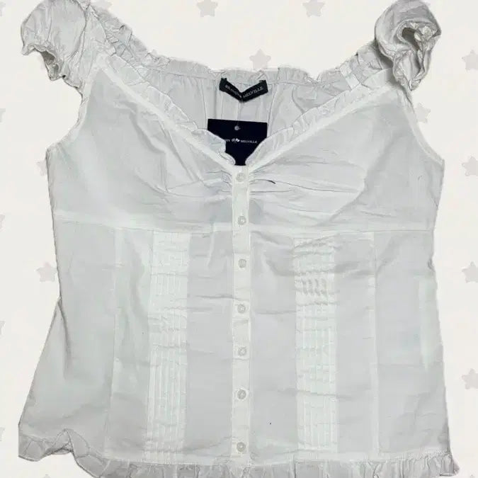 [BUNJANG] Brandy Melville White Off-Shoulder Blouse / 브랜디멜빌 화이트 오프숄더 블라우스
