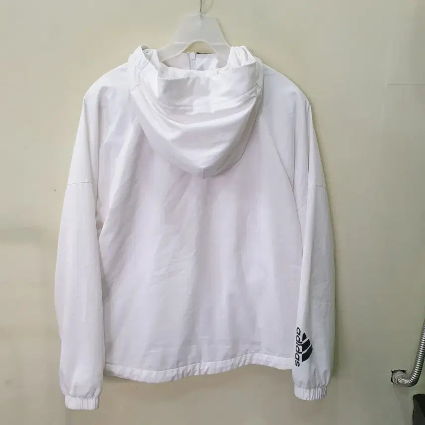 [BUNJANG] Adidas White Hooded Windbreaker Jacket (M) / [ M ] 아디다스 화이트 후드 바람막이