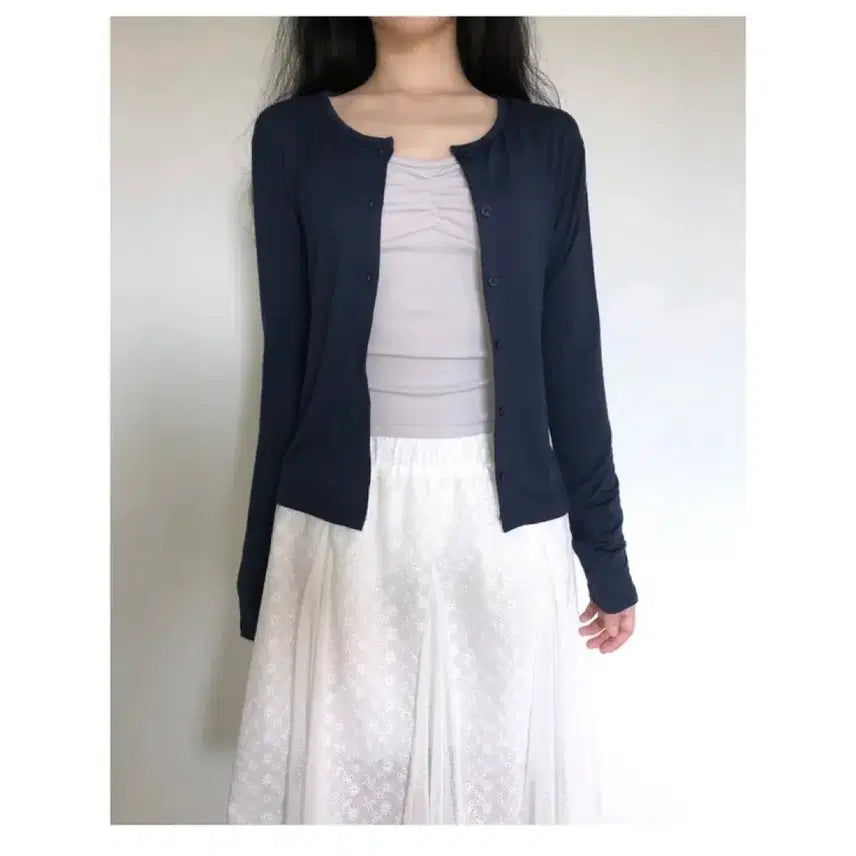 [BUNJANG] Green C Jasmine Button Cardigan Ivory / 그린씨 자스민 버튼 가디건 아이보리