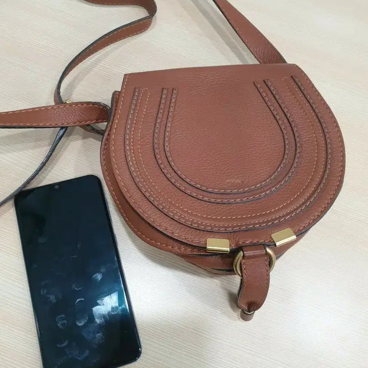 [BUNJANG] Chloé Marcie Shoulder Bag Brown Leather / 끌로에 마르씨엘 브라운 숄더백