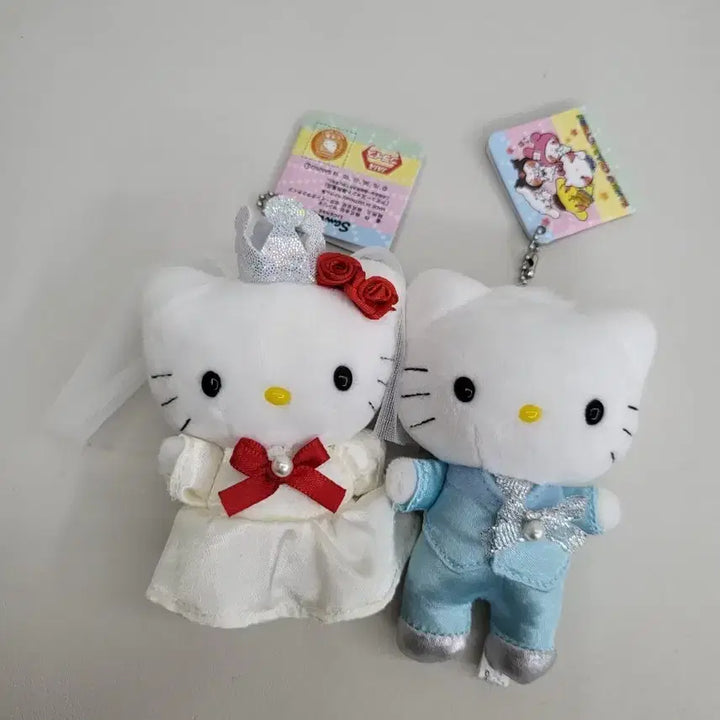 [BUNJANG] Hello Kitty Wedding Couple Doll Keychain Set / 헬로키티 웨딩 커플 인형 키링세트