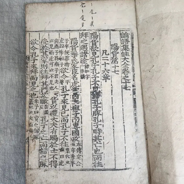 [BUNJANG] Joseon Dynasty Woodblock Print Analects Ancient Book / 조선시대 목판본 논어 고서적